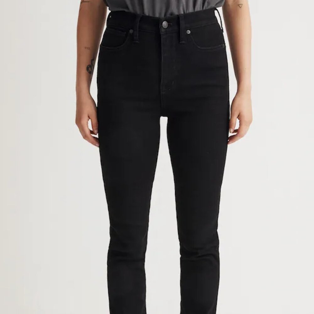 MADEWELL High Rise Skinny Jeans Grey Wash